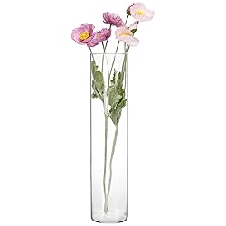 Fixwal Tall Glass Cylinder Vases, 16" H x