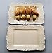LOK-OSEMILE Gourmet Art Crackle Set of 2 Melamine Rectangular Serving Trays/Platters Cream 17