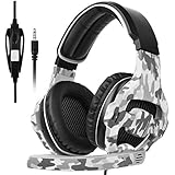SADES SA810 Gaming Headset for PS4 Pro, Xbox One S, Nintendo Switch, Noise Isolating Over Ear Headphones with Microphone, Bass Surround, Soft Memory Earmuffs for PC Laptop Mac PlayStation 4 Games