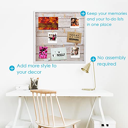 Houseables Collage Frame, 20” x 20”, Light Rustic Wood, Multi