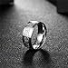 8MM Stainless Steel Ring With Engraved Florentine Design Sizes 7 to 10,Fits Women Men size 10