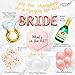 Bachelorette Party Decorations Kit | Bridal Shower Supplies | Bride to Be Sash, Ring Foil, Rose Balloons, Glitter Banner | Pop The Champagne She is Changing Her Name (Gold)