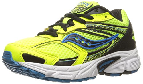 Saucony Cohesion 9 Lace Sneaker , Citron/Black/Blue, 10.5 M 