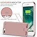 IPhone 7 Plus Battery Case,Patea Portable iPhone 7 Charger Case For 7Plus (5.5 inch),Ultra Slim High-grade Metal Frame Li-Polymer [5000mAh],iphone 7 Plus case battery,Power bank, Juice pack(Rose Gold)