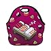 Violet Mist Neoprene Lunch Bag Washable Cute Sushi lunch HandBags Tote Reusable Thermal Insulated Lunch Bag Tote Cooler Lighweight lunch bag for Women Work Picnic Thanksgiving Christmas Gift