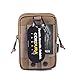 REEBOW GEAR Tactical Molle EDC Pouch Utility Gadget Belt Waist Bag with Cell Phone Holster Holder (Brown)