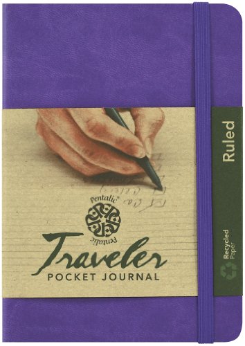 Pentalic 4" x 6" Pocket Ruled Traveler Journal, 160 Pages, Violet