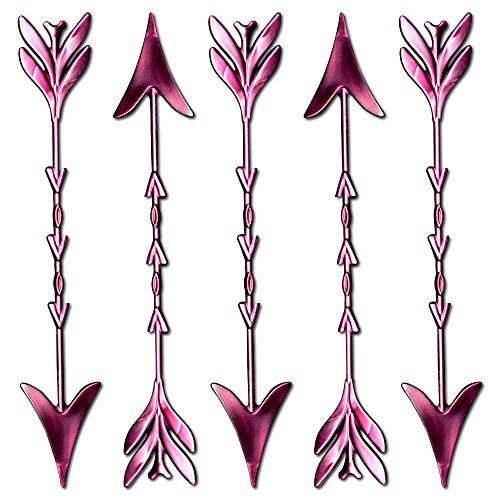 Royer 6" Plastic Arrow Swizzle Sticks, Set of 24 - Made in USA (Pearl Purple)