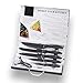 Berglander Black Coating Stainless Steel Knife Set, Chef Knife, Carving Knife, Bread Knife, Utility Knife, Paring Knife Gift Box Pack of 6