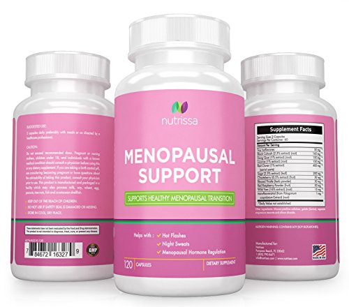 Nutrissa® Menopause Herbal Supplement - Provides Relief for Night Sweats, Hot Flashes, Mood Swings and Lack of Energy