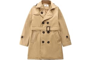 LJYH Big Boys Classic Peacoats Dress Coats Children Fall Toggle Trench Jackets