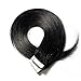 20 Inch Tape in Hair Extensions Remy Human Hair #01 Jet Black Long Straight Hair Seamless Skin Weft Invisible Double Sided Tape 20pc/pack 30g +10 Free Tape Bonds