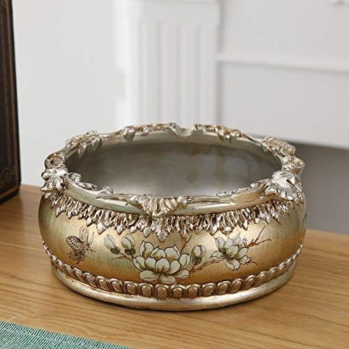 CHOUCHOU Ash Tray Bin European Ashtray Creative Personality Living Room Coffee Table Retro Cigarette Dish Square Office Decoration,Parrot Ashtray,Colour:Grape Ashtray 烟灰缸 (Color : Champagne Ashtray)