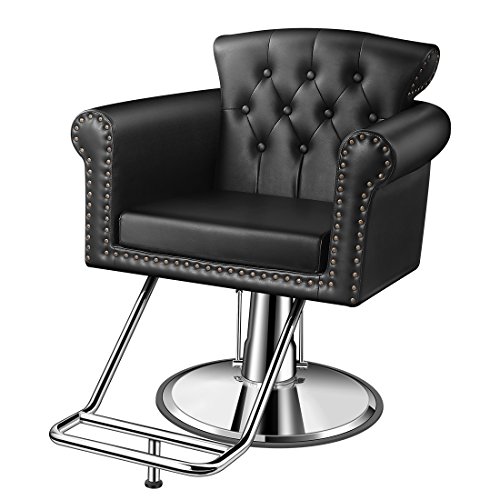 Buy Baasha Heavy Duty Square Salon Chair In Black Hydraulic Pump