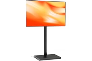 Swivel TV Floor Stand for 32-60 inch TVs, Height Adjustable TV Mount with Stable Base, Holds 88 lbs, Fixed Position Stand for
