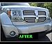 312 Motoring fits 2007-2009 Dodge Nitro Chrome Grille Grill KIT 2008 07 08 09 SE SLT SXT R/T