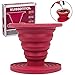 Kuissential SlickDrip Pour Over Coffee Dripper -Collapsible, Reusable Silicone Coffee Filter Cone- Manual Coffee Brew Maker-Makes One to Two Cups of Strong Brew-Great for Hiking, Camping, Home, Office