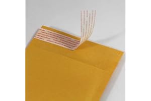 AM-Ink 500 Pcs #000 4x8 Kraft Bubble Padded Envelopes Mailers Self Adhesive Shipping Bags