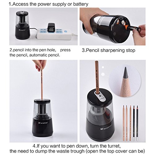 Electric Pencil Sharpener- Heavy Duty Auto Stop Pencil Sharpener For Kids, Students,Home, School and Ofiice