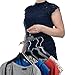 HANGERWORLD Pack of 6 Black Plastic Space Saving Garment Hangers - Holds upto 12 Coat Hangers - 8.9 Inches