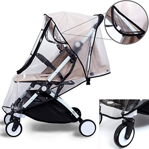 Bemece Stroller Rain Cover Universal, Baby Travel Weather Shield, Windproof Waterproof, Protect from Dust Snow