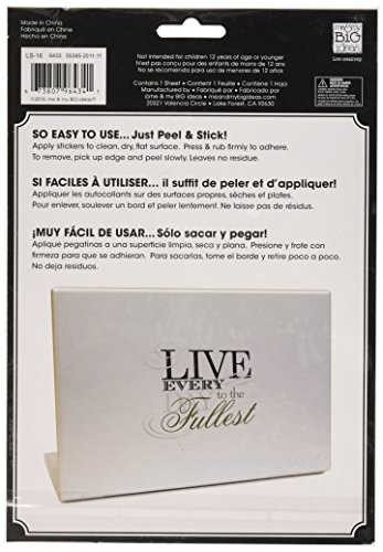 me & my BIG ideas Removable Laptop Sticker, Live Every Day To The Fullest