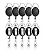 ljdeals Retractable Badge Holders Carabiner Reel Clip On ID Card Holders Pack of 10