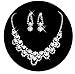 Belle House Sliver Necklace Earrings Beaded Pearls Jewelry Sets for Wedding Bridal Party