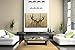 3 Panel Wall Art Deer Stag with Long Antler in The Bushes Painting The Picture Print On Canvas Animal Pictures for Home Decor Decoration Gift Piece (Stretched by Wooden Frame,Ready to Hang)