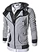LCJ10 TheLees Mens Casual Slim Fit Hoodies Cotton Long sleeve solid Jacket