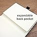 RICCO BELLO Hardcover Pocket to Do List, Undated, Vegan Leather Notebook with Pen Loop, For Work, School, Home, Productivity Planner, 4.25 x 6 inches (Black)