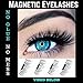 3D MAGNETIC False Eye Lashes, 4 Pcs/2 Pairs Reusable Natural Thick Ultra-thin 0.4mm Handmade False Eye Lashes Extension Non-Glue/Glue-free Waterproof-able