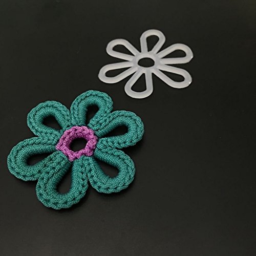 2" DIY Flower Plastic Canvas Shapes,great for needlepoint projects, ornaments, coasters ,mats ,auto cusions and crafts,10-Pack,Clear