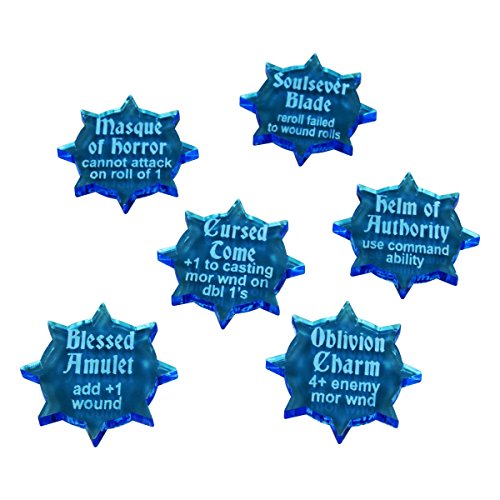AoS: SKIRMISH, Artifacts Token Set, Fluorescent Blue (6)