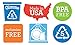 Preserve Everyday 16 Ounce Recycled Plastic Bowls, Set of 4, Midnight Blue