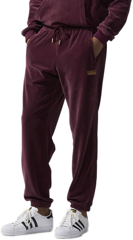 adidas men's suede tracksuit, Men, Velours, Maroon, XX ...