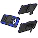 Galaxy Core Prime Case, Elegant Choise Hybrid Full Body Protective Holster Case with Kickstand + Belt Clip for Samsung Prevail LTE(Blue)
