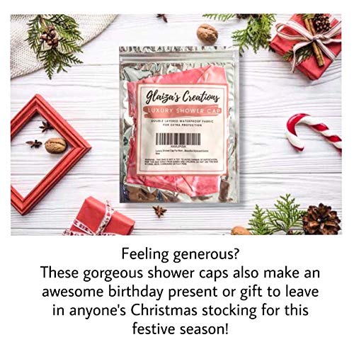Luxury Shower Cap For Women - Ideal For All Hair Lengths and Thicknesses - Reusable, Waterproof and Washable - Double Layered Hair Cap - Beautiful Style and Color (Pink) 7 Luxury Shower Cap For Women - Ideal For All Hair Lengths and Thicknesses - Reusable, Waterproof and Washable - Double Layered Hair Cap - Beautiful Style and Color (Pink)