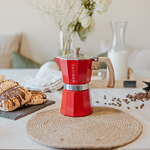 GROSCHE Milano Stovetop Espresso Maker Moka Pot 9 espresso Cup, 15.2 oz