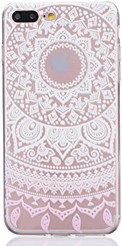 iPhone 7 Plus TPU Case,Speedup [Ultra Thin] [Scratch-Resistant] Clear Soft TPU Gel Skin Case,Cute Cartoon Dolphin Penguin Flower Fairy Print Silicone Case for iPhone 7 Plus (White Mandara)