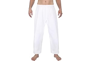 FitsT4 Sports Karate Pants 8oz Middleweight Elastic Waist Martial Arts Pants Perfect for Training or Competition, 000-5