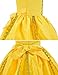 Princess Costume for Girls Party Fancy Dress Up with Accessories 3-4 Years(Style3 110cm) Yellow