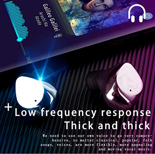 Wireless Earbuds, Bluetooth 5.0 Headphones True Wireless Earphones with Mic and Portable Charging Case, IPX7 Waterproof 15H Playtime In-Ear Wireless Headphones for iPhone and Android（Silver）