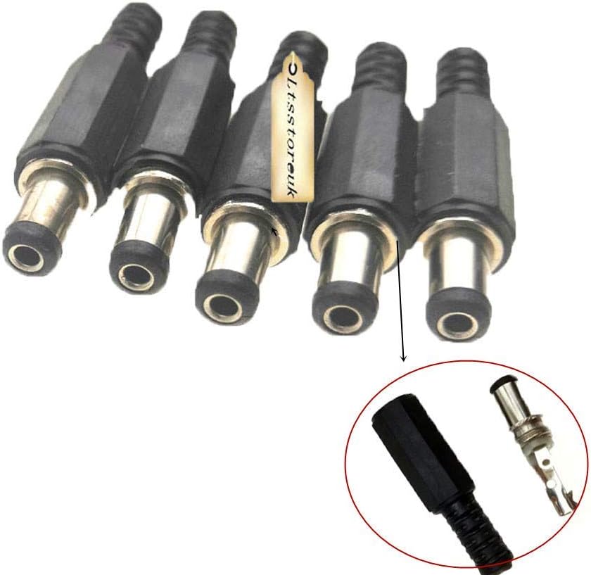 LUORNG 5.5 X 2.1 Mm DC Power Jack Socket 5Set 50V 10A 2.1mm X 5.5 Mm Male And Female Panel Mount Connector Adapter With Pre-soldered Wires And - View #8