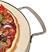 Round 13” Cordierite Pizza Stone with removable stainless steel frame and handles. Suited to oven or grill. Great for pizza, baking breads and cookies. Great when entertaining family and friends.