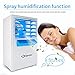 Lemebo Mini Portable Air Conditioner Fan, Small Desktop Fan 3 Degree Changeable Angle Adjustable Compact Super Quiet Personal Table Fan Mini Evaporative Air Circulator Cooler Humidifier(White)