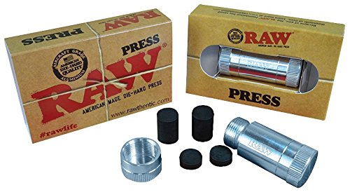 NEW! Raw Rolling Papers Brand American Made Die-Hard Aluminum Pollen Press