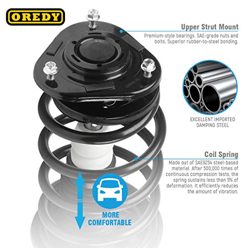 OREDY Front Pair Complete Struts Shocks Coil Springs Assembly