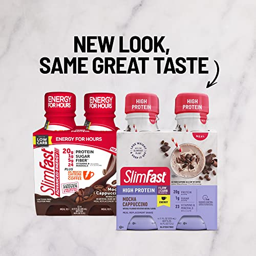 SlimFast Advanced Energy High Protein Meal Replacement Shake, Mocha