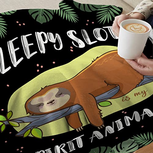 Sloth Blanket Cute Sloth Gifts for Kids Adults Sloths Lovers Super Soft Lightweight Flannel Fleece Throw Blanket for Bed Couch Sofa Living Room 40\